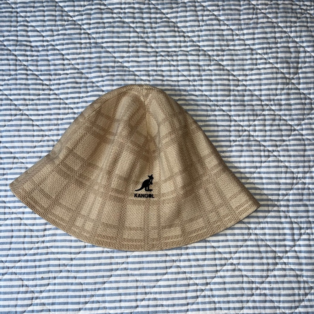 Kangol Beige Plaid Bucket Hat